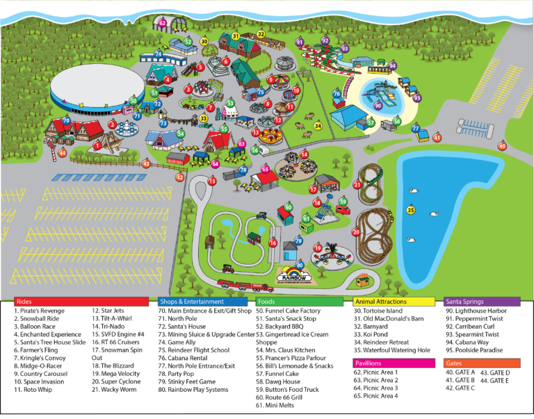 Family Amusement Park Map | Santa's Village Amusement & Water Park